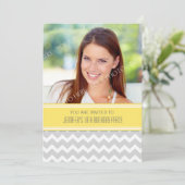 レモン グレー フォト 18歳の誕生日パーティー 招待状 (スタンド正面)