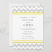 レモン グレー フォト 18歳の誕生日パーティー 招待状 (裏面)