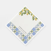 レモン・グローブのラスティックイタリアンテーマのウェディング スタンダードランチョンナプキン (角)