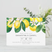 レモン グローブ イエロー シック ウェディング 招待状 (スタンド正面)