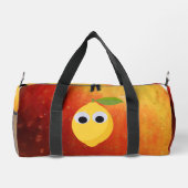レモン、グーグルの目とリンゴと果物 ダッフルバッグ (裏面)