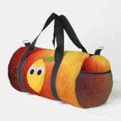 レモン、グーグルの目とリンゴと果物 ダッフルバッグ (右コーナー)