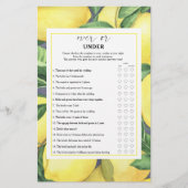 レモン – ゲームの上または下ブライダルシャワー (正面)