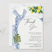 レモン サマー イタリアン ブライダル シャワー アーチ サンキューカード (正面)