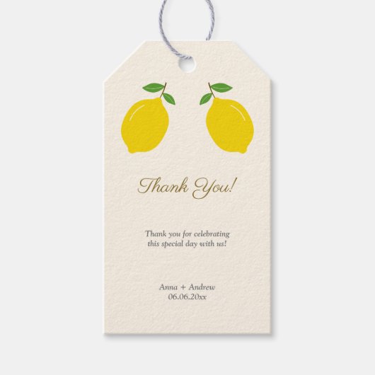 レモン サンクス ギフトタグ (正面)
