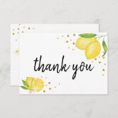 レモン シトラスとゴールド サンキューカード (正面/裏面)