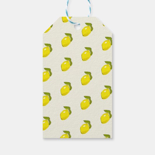 レモン シトラス フラワーベイビーシャワー 感謝ギフトタグ ギフトタグ (裏面)