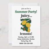 レモン シトラス フルーツ サマー パーティ 招待状 (正面)