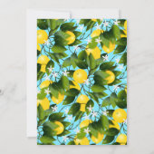 レモン シトラス フルーツ フローラル | 結婚記念日 招待状 (裏面)