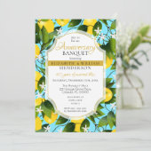 レモン シトラス フルーツ 花 | 結婚記念日 招待状 (スタンド正面)