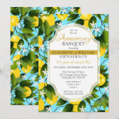 レモン シトラス フルーツ 花 | 結婚記念日 招待状 (正面/裏面)