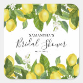 レモン シトラス ブライダルシャワー スクエアシール (正面)