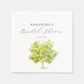 レモン シトラス ブライダルシャワー スタンダードカクテルナプキン (正面)