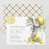 レモン | シトラス ブライダルシャワー 招待状 (正面/裏面)