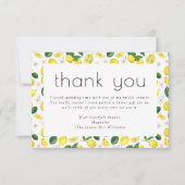 レモン シトラス ブライダル シャワー サンキューカード (正面)