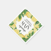 レモン シトラス ブライダル シャワー スタンダードカクテルナプキン (角)