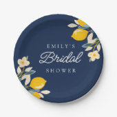 レモン シトラス ブライダル シャワー ペーパープレート (正面)