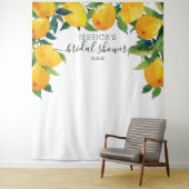 レモン シトラス ブライダル メイン スクイーズ ウェルカム サイン タペストリー (インサイチュ)