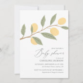 レモン シトラス ベイビー シャワー 招待状 (正面)