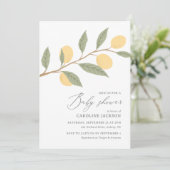 レモン シトラス ベイビー シャワー 招待状 (スタンド正面)