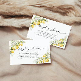 レモン シトラス ベビー シャワー ディスプレイ シャワー カード