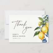 レモン シトラス ポジターノ イタリアン ブライダル シャワー サンキューカード (正面)
