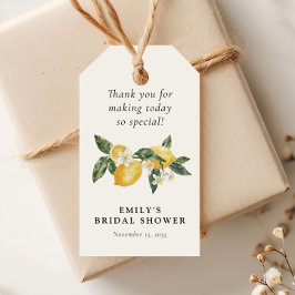 レモン シトラス メイン スクイーズ ブライダル シャワー ギフトタグ