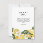 レモン シトラス メイン スクイーズ ブライダル シャワー サンキューカード (正面)