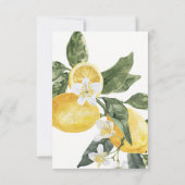 レモン シトラス メイン スクイーズ ブライダル シャワー サンキューカード (裏面)