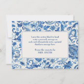 レモン シトラス メイン スクイーズ ブルー ブライダル シャワー サンキューカード (裏面)