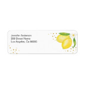 レモン シトラス 返信先住所 ラベル (正面)