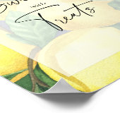 レモン – スイーツとお菓子の赤ちゃんシャワーポスター ポスター (角)