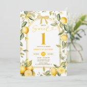 レモン スウィート ワン 1歳の誕生日パーティー 招待状 (スタンド正面)