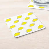 レモン スクエアペーパーコースター (アングル)