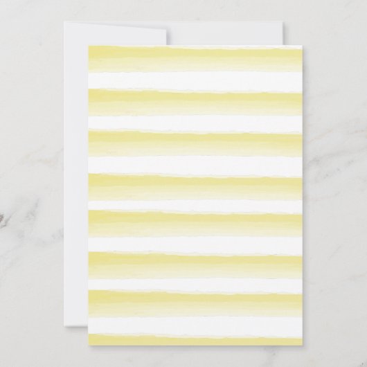 レモン&ストライプレモン水彩ベビーシャワー招待状 招待状 (裏面)