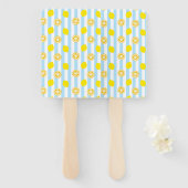 レモン（ストライプ）  ハンドファン (正面&裏面)