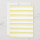 レモン & ストライプ 水彩 ベビーシャワー 招待状 (裏面)