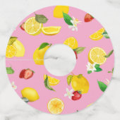 レモン&ストロベリー1 ワイングラスタグ (正面)