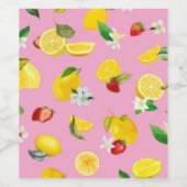 レモン&ストロベリー1 ワインラベル (シングルラベル)