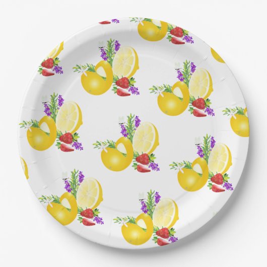 レモン&ストロベリー ペーパープレート (正面)