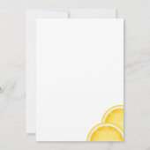 レモン スプリッツ イエロー ブライダル シャワー 招待状 (裏面)