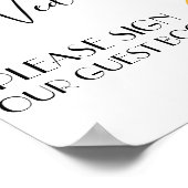 レモン スライスと葉のゲストブック サイン (角)