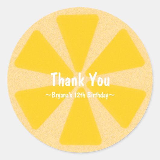 レモン スライス サマー 誕生日 パーティー 景品 シール (正面)