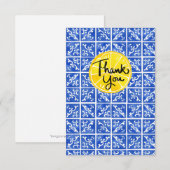 レモン&タイル「ありがとう」フラットグリーティングカード サンキューカード (正面/裏面)