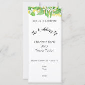 レモン ツリーの花、水彩 カード (裏面)