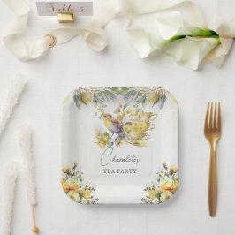 レモン ティーパーティー すべての機会 ヴィンテージ ペーパープレート