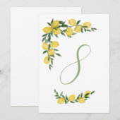 レモン テーブル ナンバーエイト 招待状 (正面/裏面)