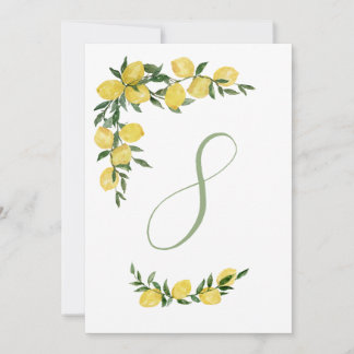 レモン テーブル ナンバーエイト 招待状