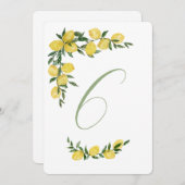 レモン テーブル ナンバー シックス 招待状 (正面/裏面)