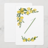 レモン テーブル ナンバー ワン 招待状 (正面/裏面)